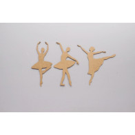 Conjunto de 3 bailarinas 