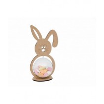 Coelho MDF com bola acrilica 