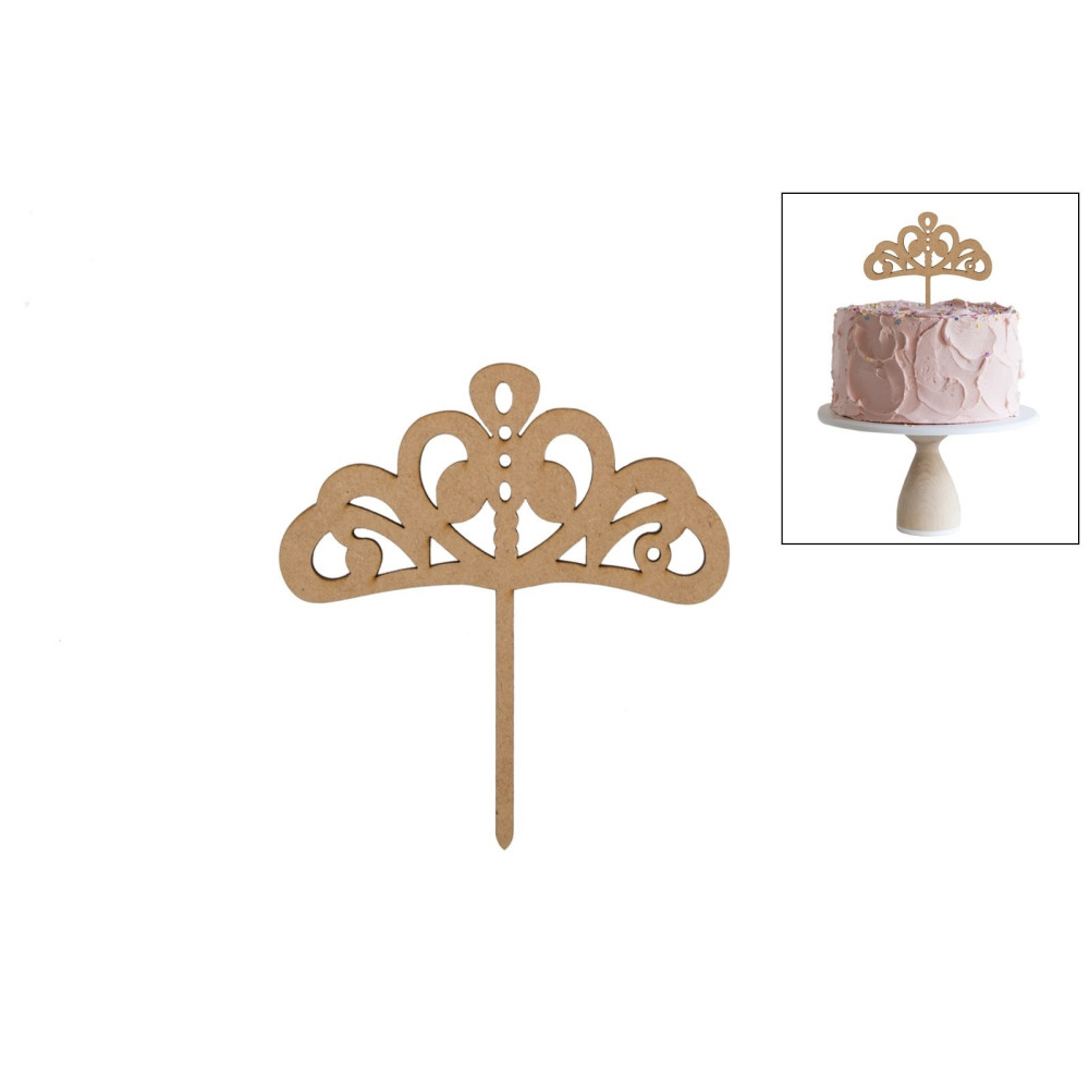   COROA PRINCESA 12X13X0.3CM MDF topo de bolo
