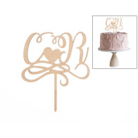 TOPO BOLO INICIAIS PERSONALIZAVEL