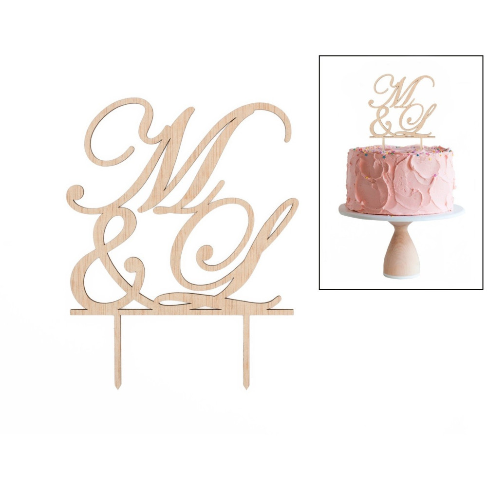 TOPO BOLO INICIAIS PERSONALIZAVEL