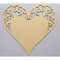 Coração recortado MDF