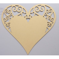 Coração recortado MDF