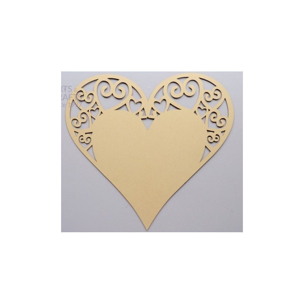 Coração recortado MDF