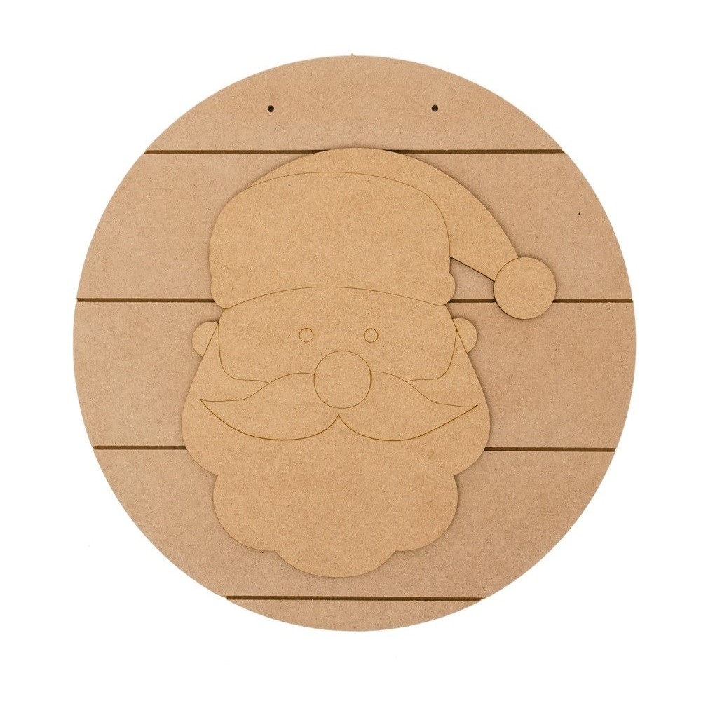 Placa riscada c/ Pai Natal