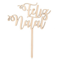 Topo de bolo/espeto Feliz Natal