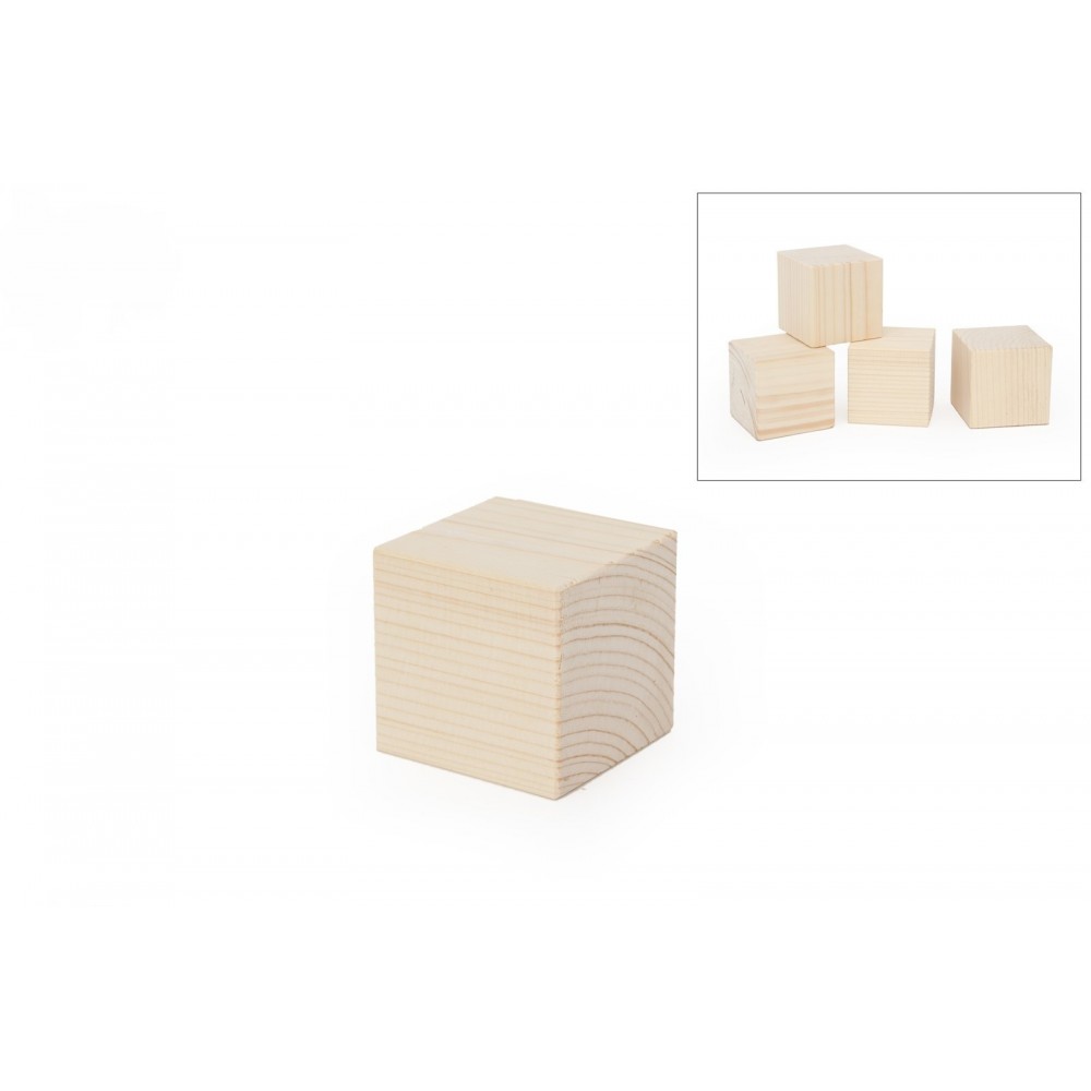 CONJUTO 4 CUBOS EM PINHO