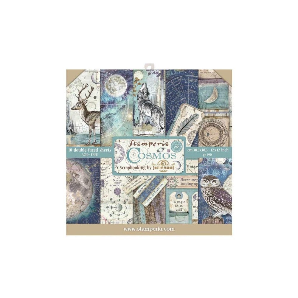 Bloco Papel Scrapbooking  Cosmos 30.5x30.5 cm