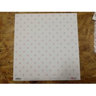 Papel Scrapbooking Bolas e Xadrez Rosa Bebe 30x30 cm