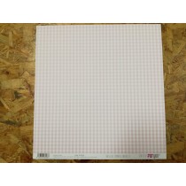 Papel Scrapbooking Bolas e Xadrez Rosa Bebe 30x30 cm