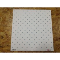Papel Scrapbooking Bolas e Xadrez Azul Bebe 30x30 cm