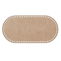 Placa com furos oval 35x12x0.3 cm