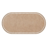 Placa com furos oval 35x12x0.3 cm