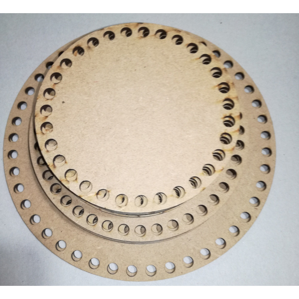 Placa com furos redonda 20x0.3 cm