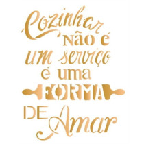 Stencil Frase Cozinhar