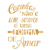 Stencil Frase Cozinhar