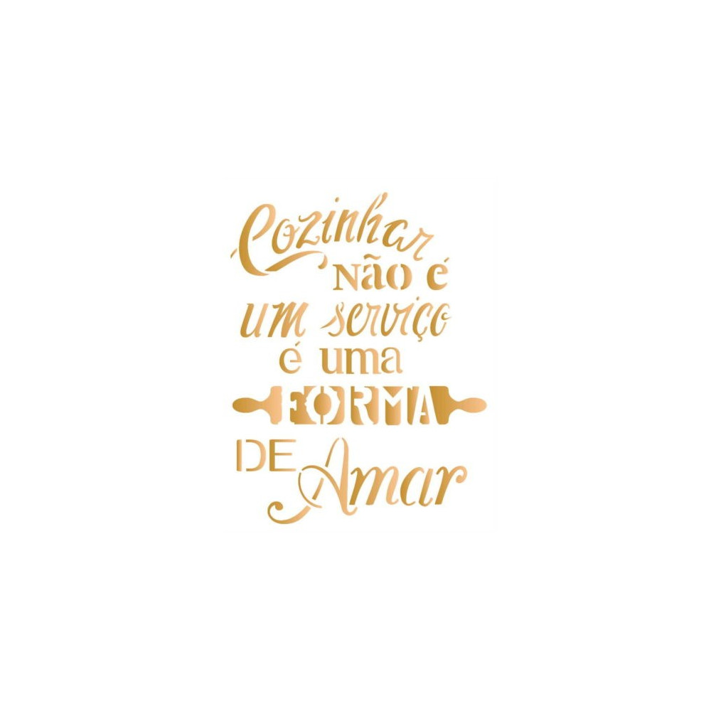 Stencil Frase Cozinhar
