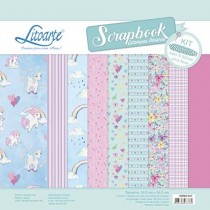 Kit Papel Scrapbooking UNICORNIOS