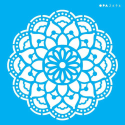 Stencil Mandala flor de lotus