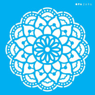 Stencil Mandala flor de lotus