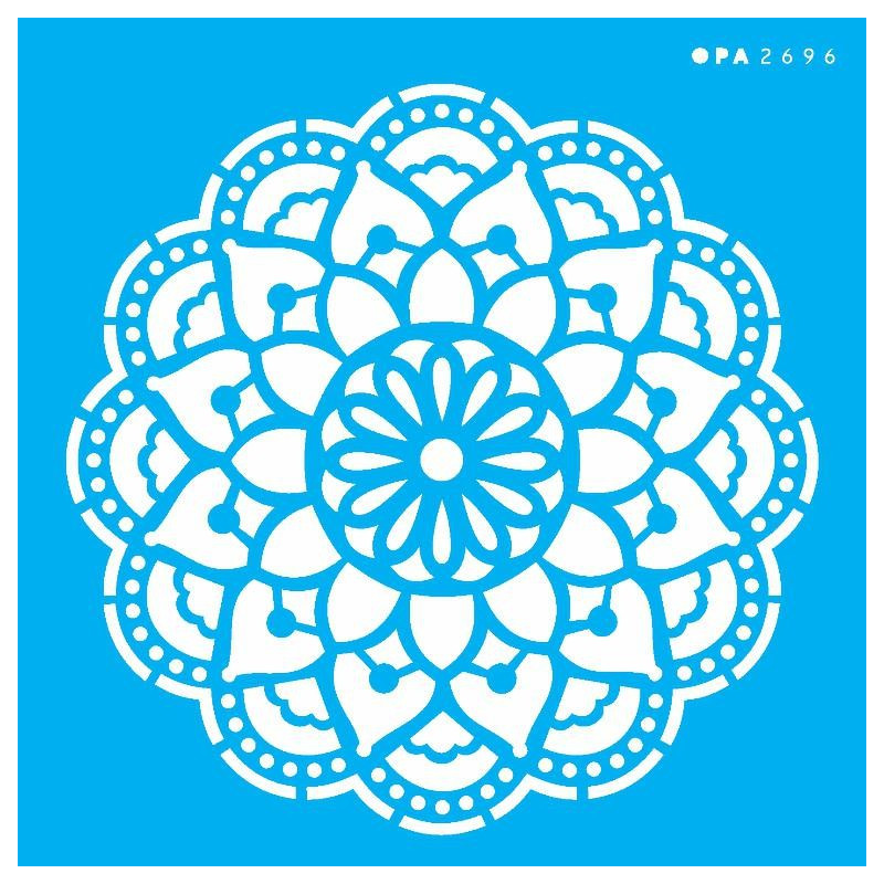 Stencil Mandala flor de lotus