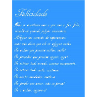 Stencil Poema felicidade