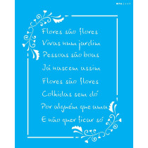 Stencil Poema Flores