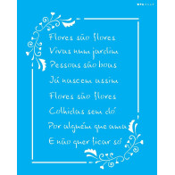Stencil Poema Flores