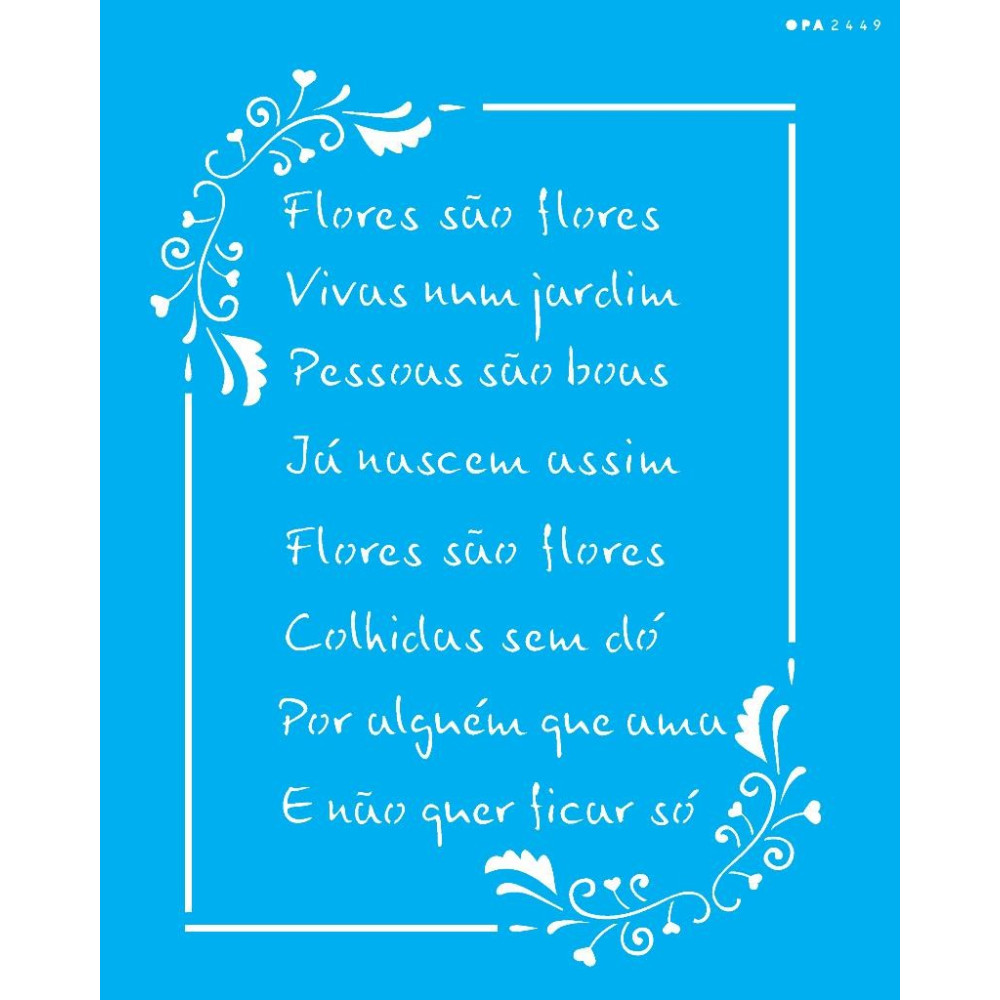 Stencil Poema Flores