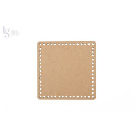 BASE QUADRADA COM FUROS 10 cm