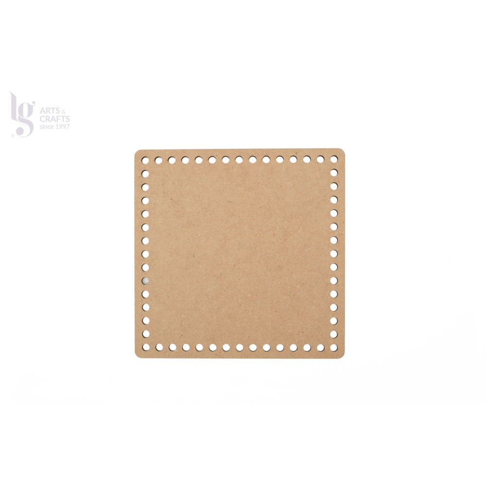 BASE QUADRADA COM FUROS 10 cm