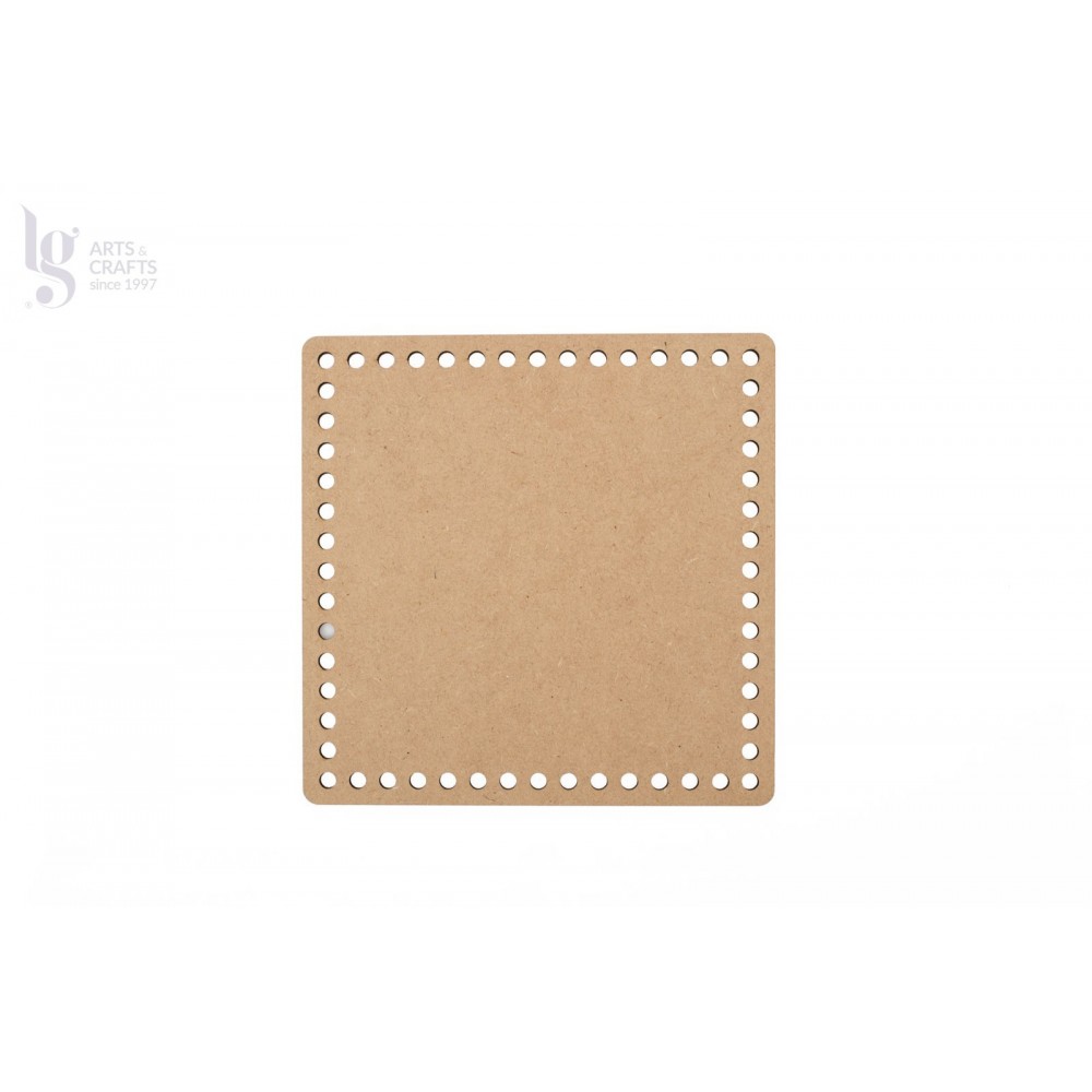 BASE QUADRADA COM FUROS 10 cm