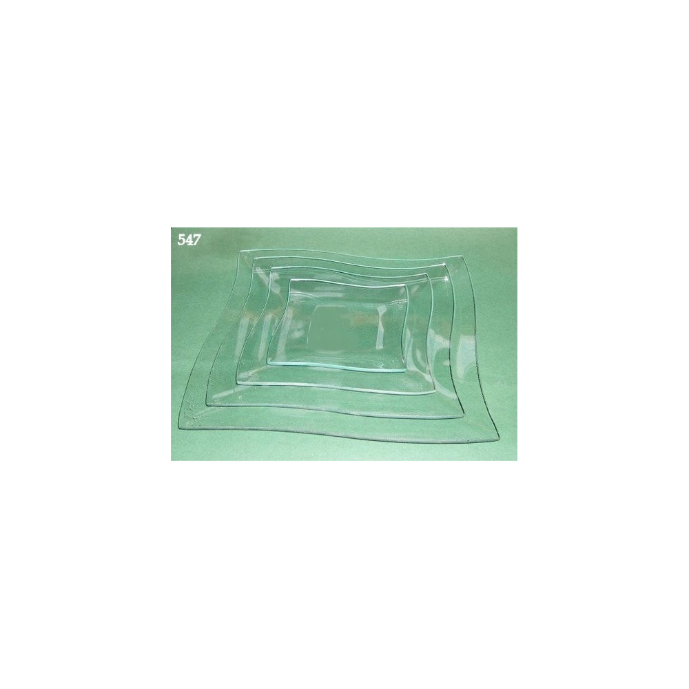 Prato quadrado curvo  30x30