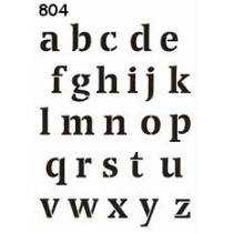 Stencil abecedário minúsculas