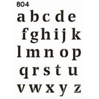 Stencil abecedário minúsculas