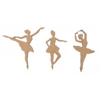 Conj. 6 BAILARINAS 10.5X0.3CM MDF