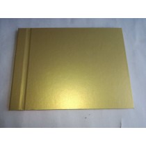 Livro de honra Dourado metalizado   horizontal A5 