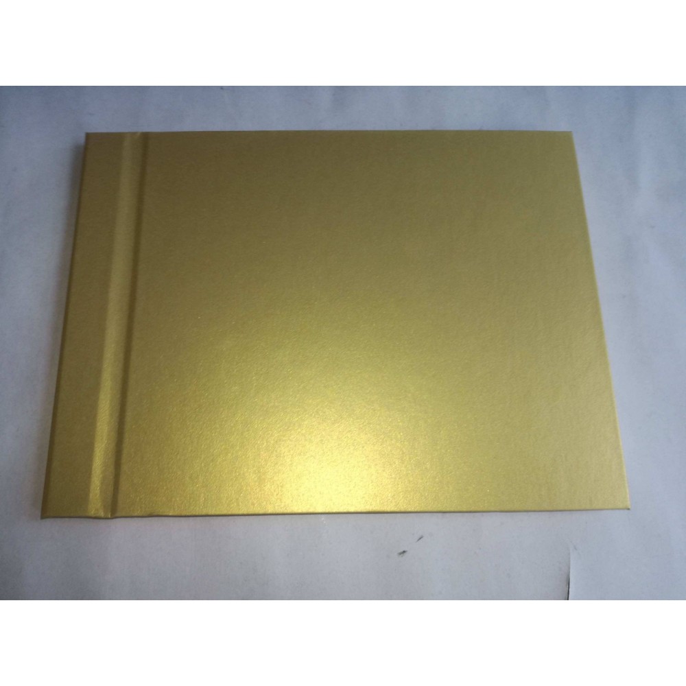 Livro de honra Dourado metalizado   horizontal A5 