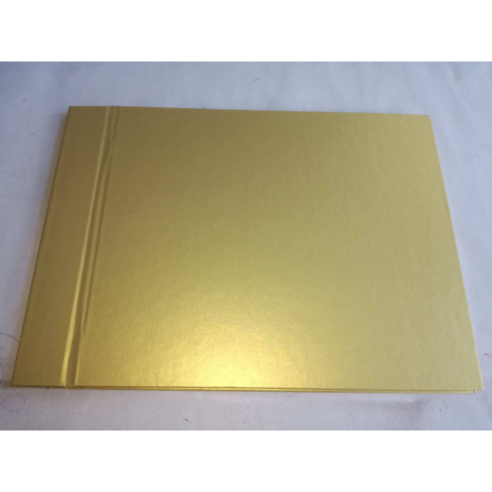 Livro de honra Dourado metalizado horizontal A4