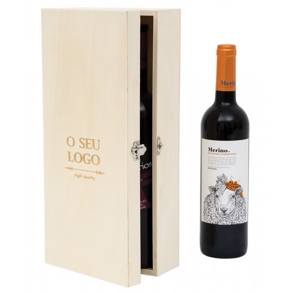 CAIXA P/ 2 GARRAFAS  C/ LOGO PERSONALIZADO