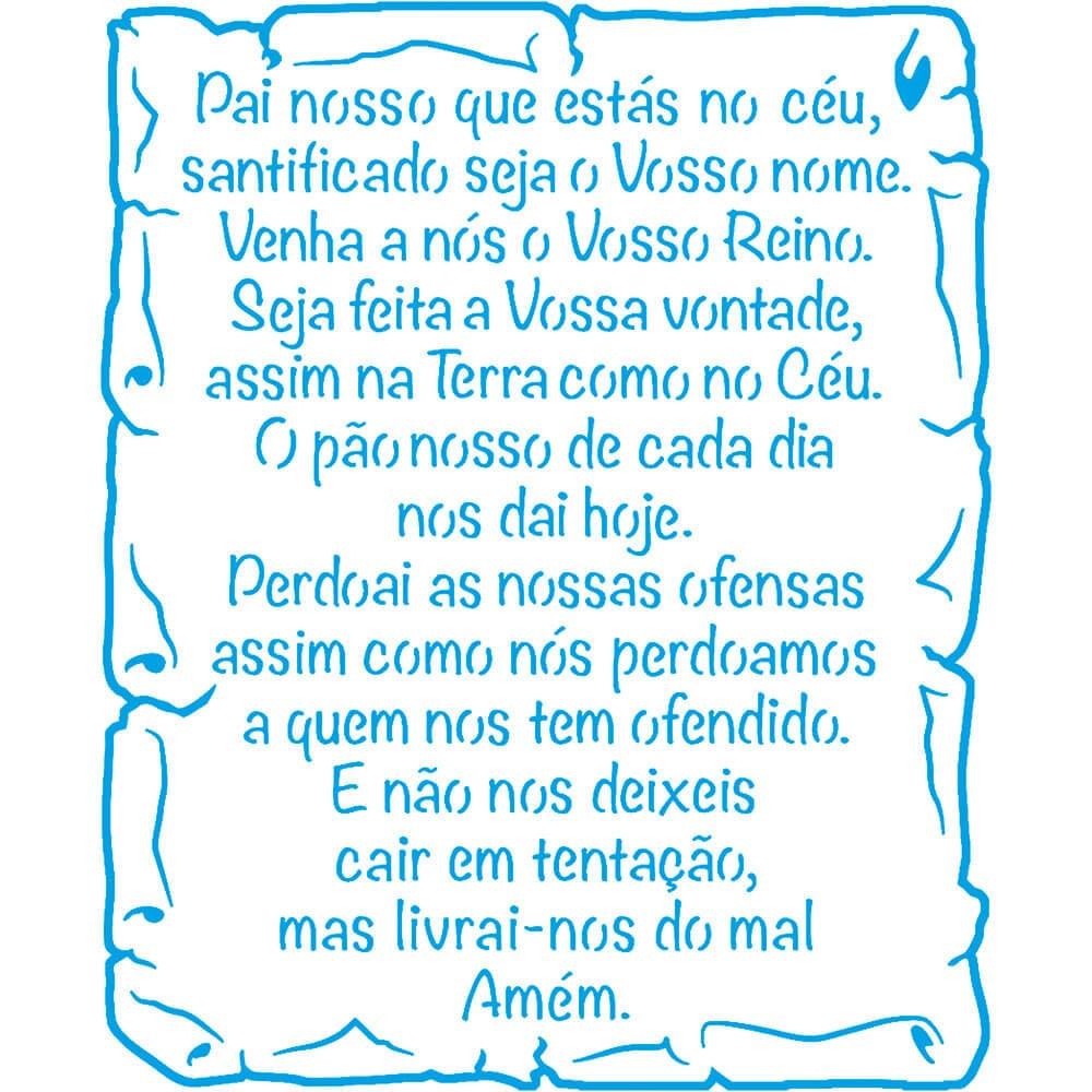STENCIL - PAI NOSSO NO PERGAMINHO