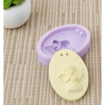 MOLDE SILICONE  PLACA C/ANJO