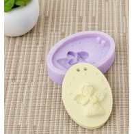 MOLDE SILICONE  PLACA C/ANJO