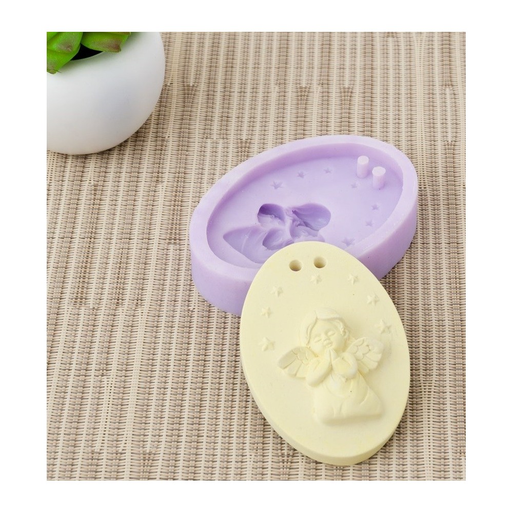 MOLDE SILICONE  PLACA C/ANJO