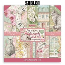 Bloco Papel Scrapbooking Orchids and Cats STAMPERIA