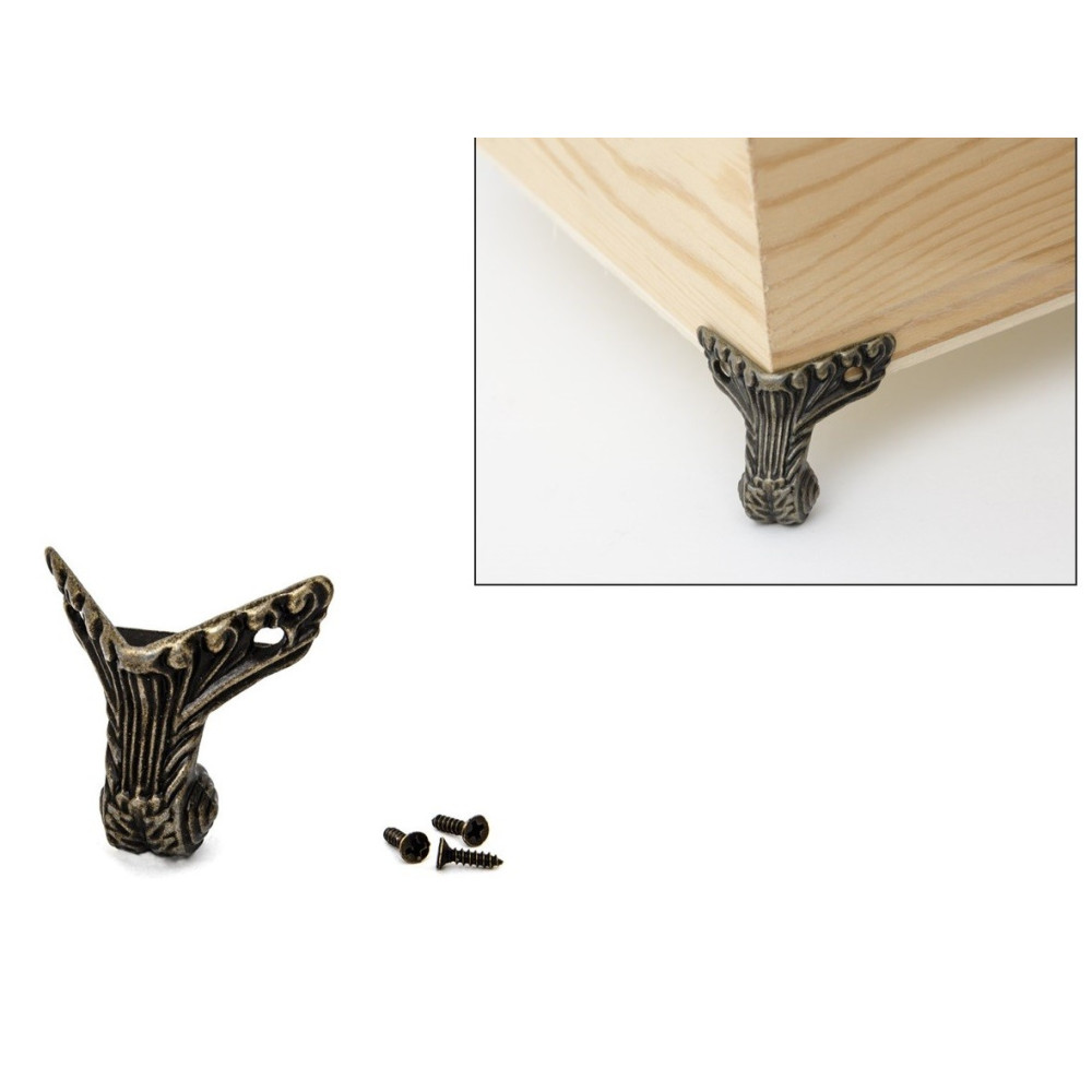 Conj. 4 PES DOURADOS ENVELHECIDO