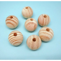 Bola de madeira com furo 3cm