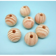 Bola de madeira com furo 3cm