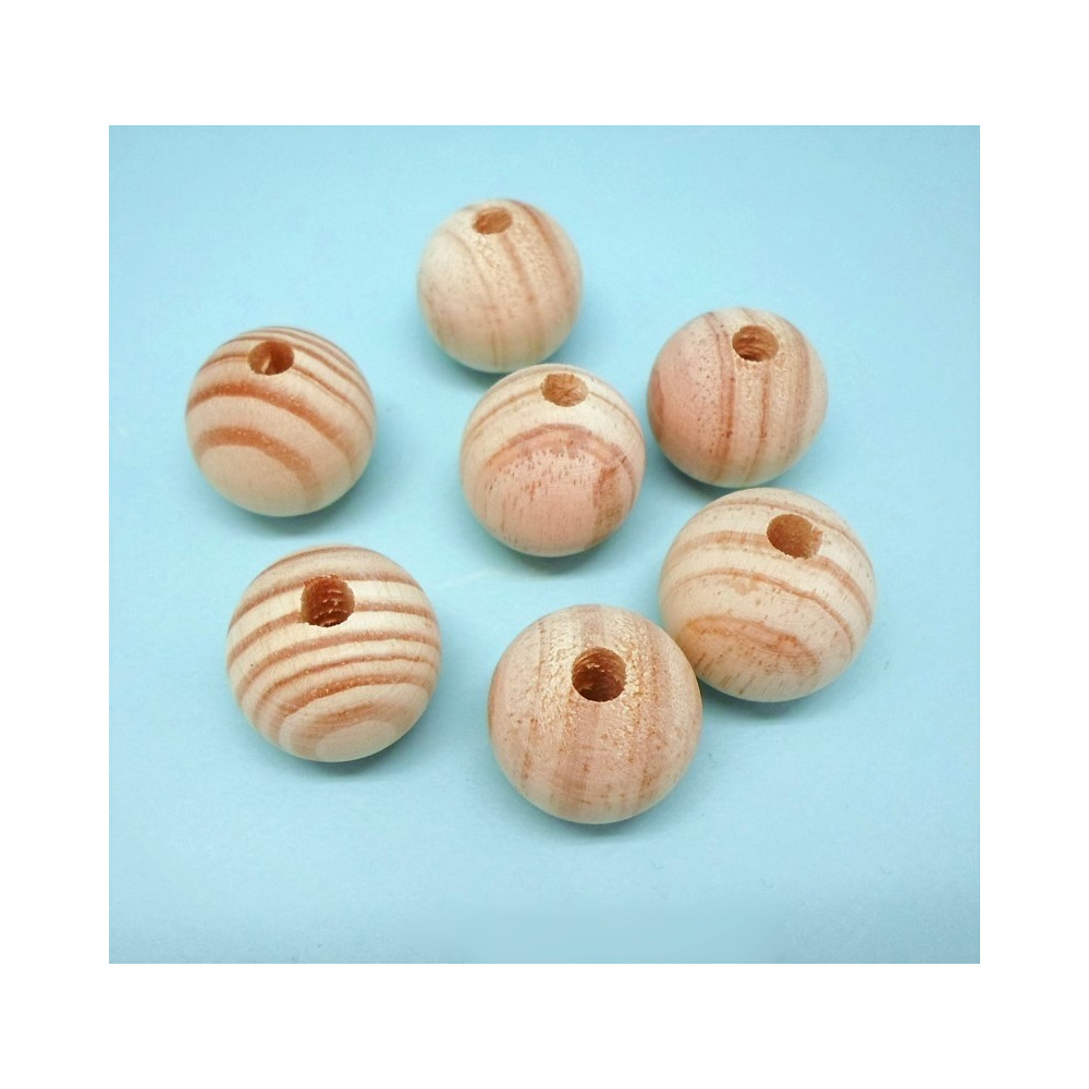 Bola de madeira com furo 3cm