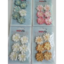  Mix Flores Papel ( Várias Cores)